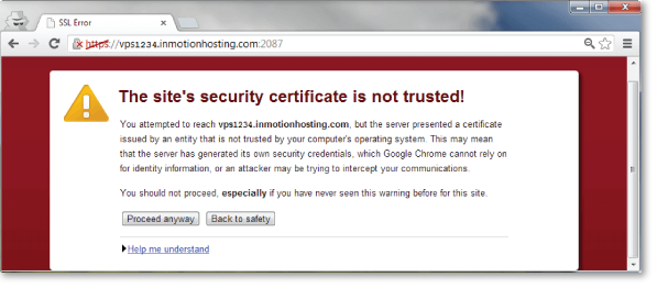 SSL Certificate Error
