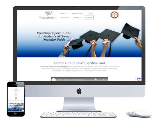 northwest indiana website design Andreas Proimos Scholarship Fund Memorial Scholarship and Alumni Database custom cms 