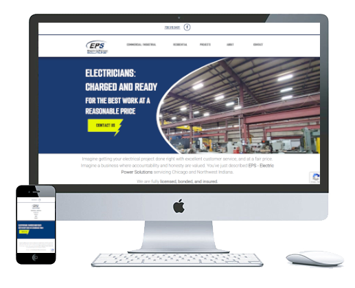 northwest indiana website design Electrical Power Solutions Commercial and Residential Electricians custom cms
