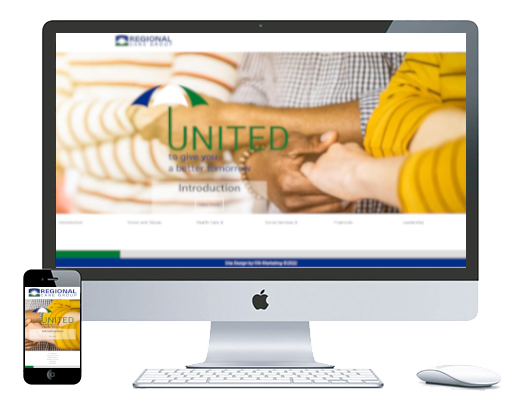 northwest indiana website design Regional Care Group Annual Report Multi-faceted Social Services Agency custom